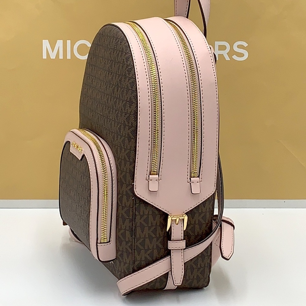 MICHAEL KORS JAYCEE MEDIUM ZIP POCKET BACKPACK POWDER BLUSH MULTI COLOR - Picture 5 of 16